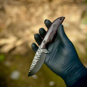 Prime Knives High Carbon Steel Hunting Knife with Leather Sheath