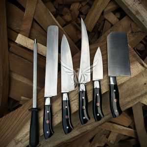 Master Chef III- Stainless Steel Japanese Knife Set – Razor Sharp Blades-Perfect for Kitchen use.