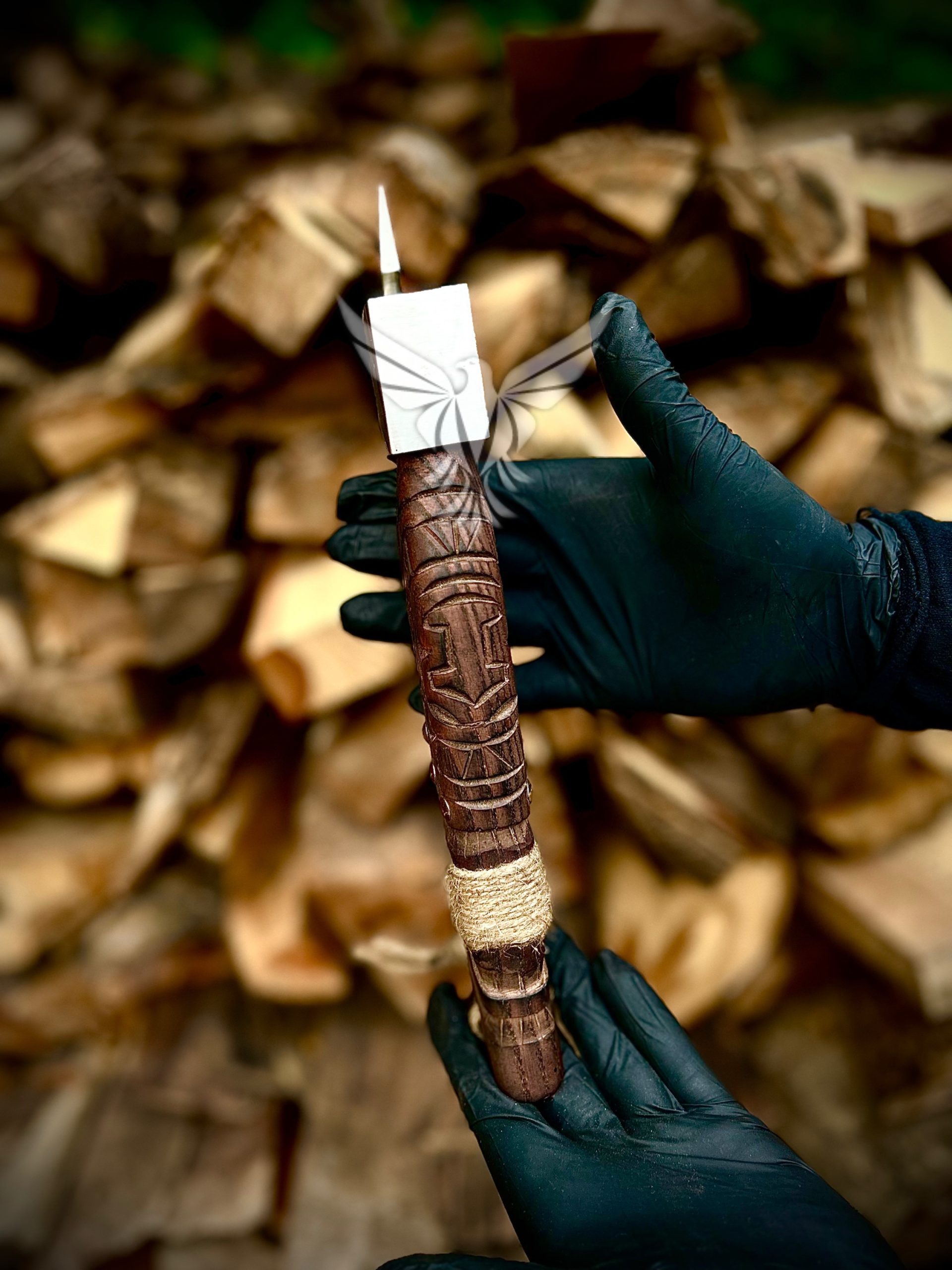 Viking Raven Engraved Pizza Axe – Handcrafted Norse-Inspired Hatchet | The Prime Knives - Image 2